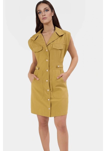 Gabardin Mini Elbise Kisa Kol Ay Pamuk Yazlık Günlük Özel Tasarım fiyatları
