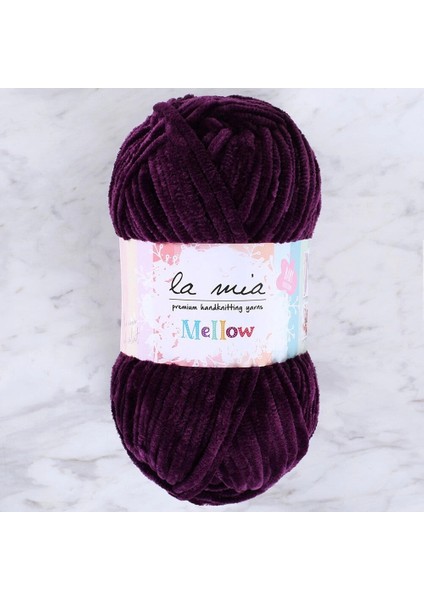 Mellow Patlıcan Moru El Örgü Ipi - 915 - 34161