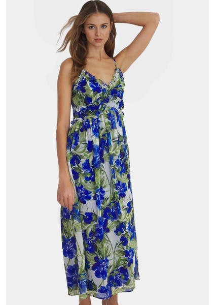 Şifon Maxi Elbise Çiçek Desenli Astarlı Yazlık Premium Kalite Konforlu Kesim Kaliteli Işçilik fiyatları