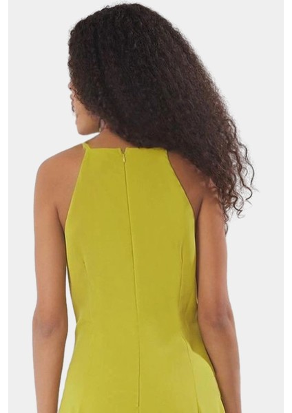 A Line Maxi Elbise Halter Yaka Dokuma Polyester Yazlık Premium Kalite Profesyonel Görünüm modelleri