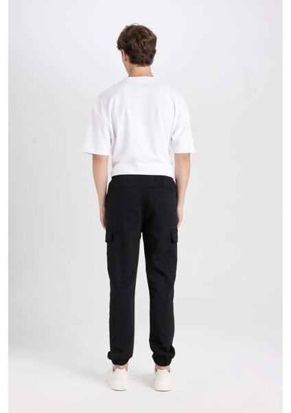 Yazlık Jogger Taktik Pantolon Kargo Cepli Beli Bağcıklı Lastikli Paça D1044AX24AU