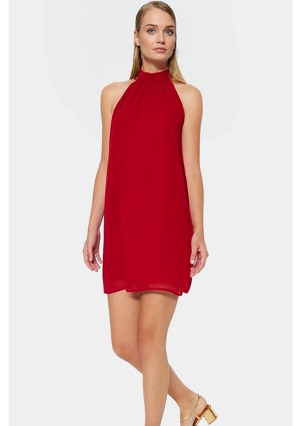 Şifon Astarlı Mini Elbise Günlük Kullanım Için Hafif Dokuma Uzun Ömürlü Dayanıklı Malzeme fiyatları