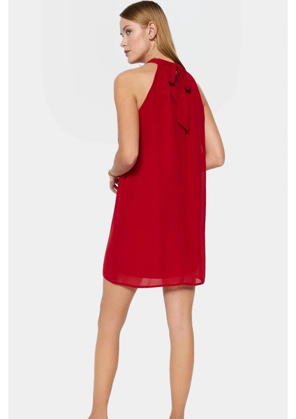 Şifon Astarlı Mini Elbise Günlük Kullanım Için Hafif Dokuma Uzun Ömürlü Dayanıklı Malzeme modelleri