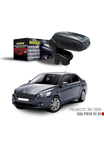Araca Özel Kol Dayama Siyah Peugeot 301 12 Gnzrz