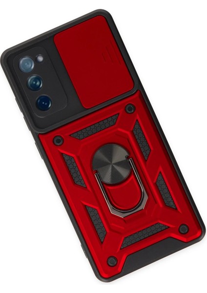 Samsung Galaxy S20 Fe Kılıf Pars Lens Yüzüklü Silikon - Kırmızı - PHN1608-7001 modelleri