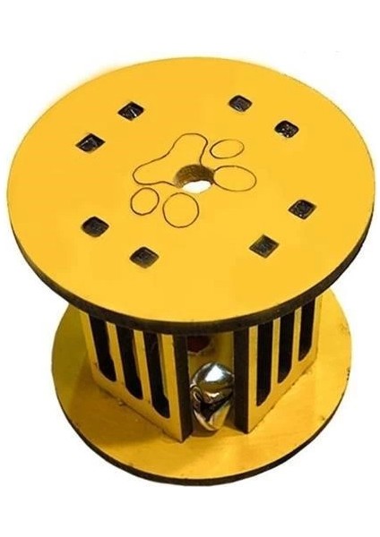 Bfs Mini Silindir Eğlenceli Renkli Sağlam Küçük Pati Izi Şekilli Kedi Oyuncağı