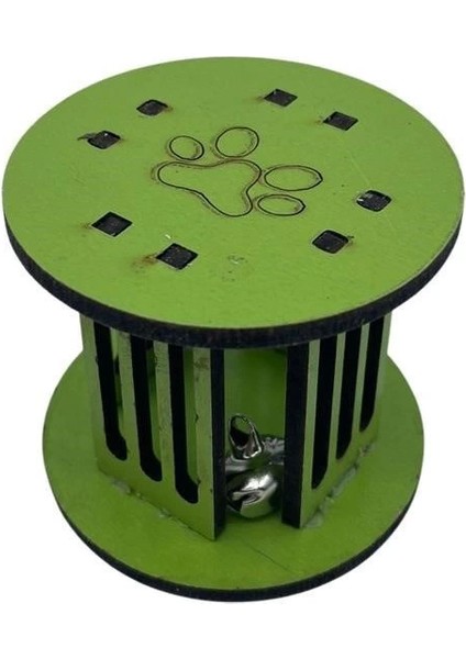 Bfs Mini Silindir Eğlenceli Renkli Sağlam Küçük Pati Izi Şekilli Kedi Oyuncağı