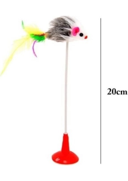 Bfs 2li Vantuzlu Fareli Tüylü Hareketli Çanlı ve Esneyen Eğlenceli Peluş Kedi Oyuncağı indirimleri