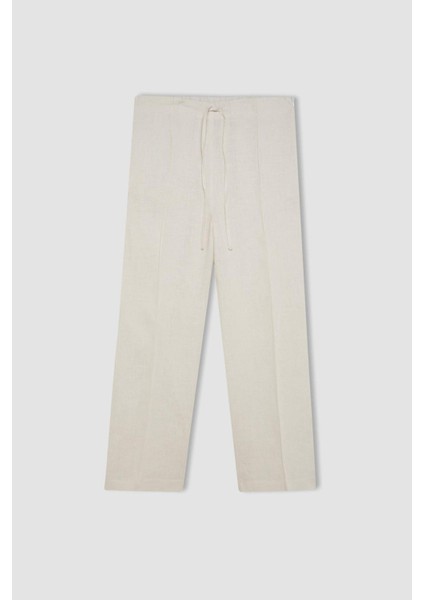 x Manuka Straight Fit Keten Pantolon D4388AX24HS