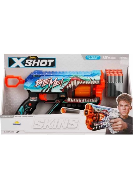 Bfs 36561 X-Shot Skins Griefer 12 Mermili Sünger Dart Atan Silah 32 cm indirimleri