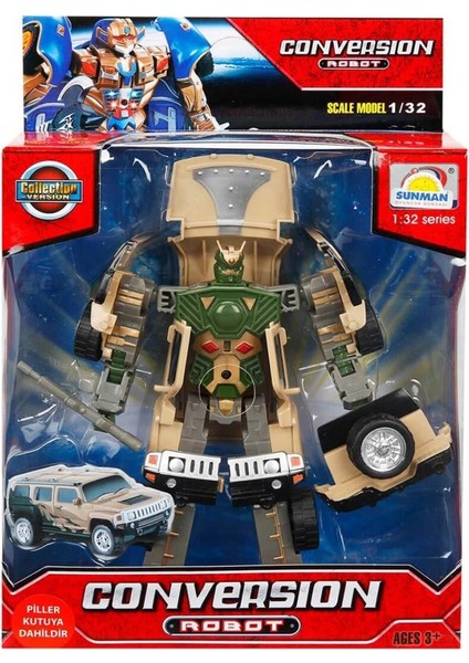 Bfs 1:32 Sesli ve Işıklı Dönüşebilen Robot indirimleri