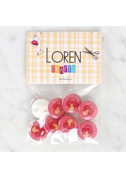 Bfs Crafts 8'li Emzik Düğme - 1008