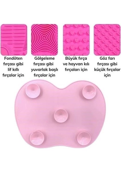 Bfs Pratik Kolay Makyaj Fırçası Temizleme Matı Aparatı Aleti