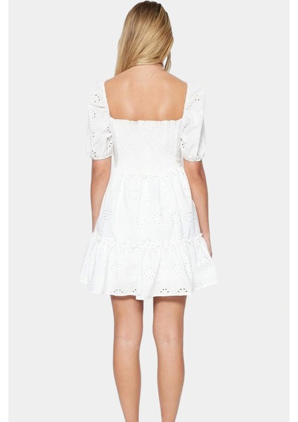 Dokuma Brode Elbise Astarlı Skater Kesim Rahat Mini Günlük Kullanım Için Seçkin Malzeme modelleri