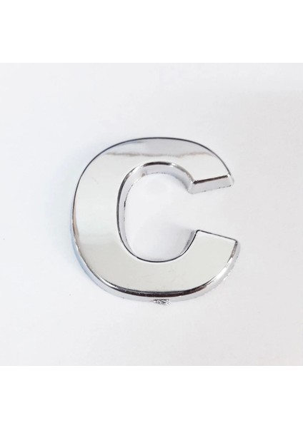 Cemax C Harfi 3,75 cm Krom Yapışkanlı