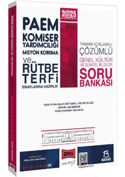 2025 Paem Komiser Yardımcılığı Misyon Koruma ve Rütbe Terfi Sınavlarına Hazırlık Genel Kültür Güncel Bilgiler Soru Bankası