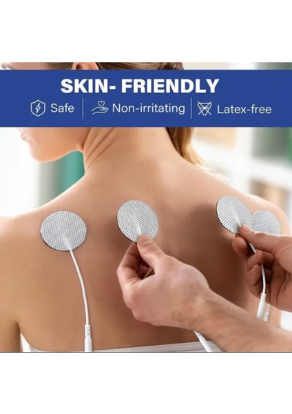 5 Paket, 20 Adet Yuvarlak 3.2 cm Tens Elektrod Pedi Sağlık ve Bakım Ürünü