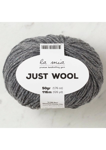 Just Wool Koyu Gri El Örgü Ipi - LT003 - 33841