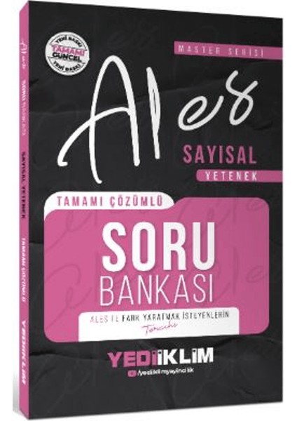 Yediiklim 2026 Ales Sayısal Yetenek Tamamı Çözümlü Soru Bankası