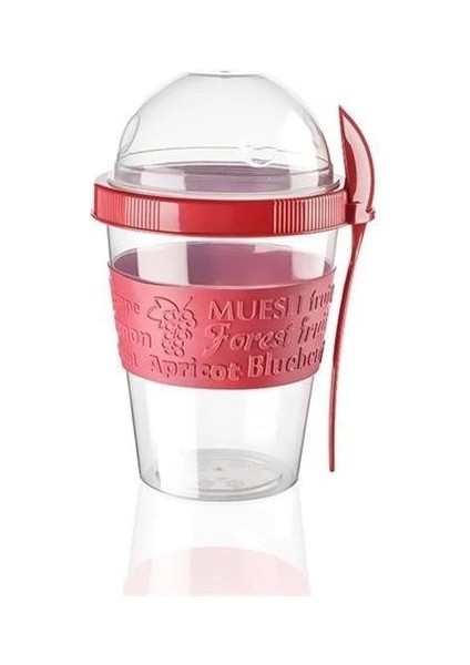 Bfs Taken Go Kapaklı Kaşıklı Pratik Taşınabilir Meyveli Yoğurt Kabı