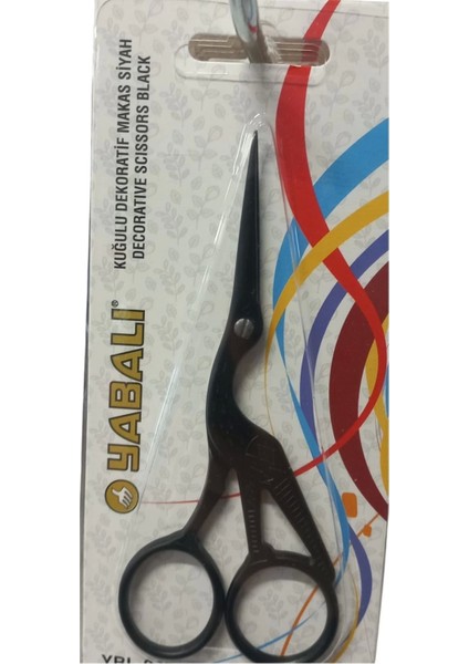 Bfs Nakış Makası Kuğulu Dekoratif Makas Siyah YBL-045 Model 11