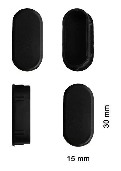 Oval Profil Iç Tapa 15X30 mm 4 Adet