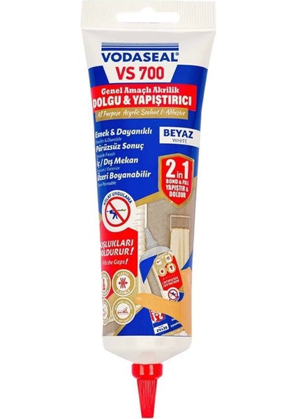 Vodaseal VS700 Akrilik Dolgu ve Yapıştırıcı 400 gr
