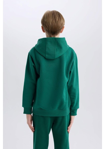 Erkek Çocuk Kapüşonlu Baskılı Sweatshirt C9805A824WN