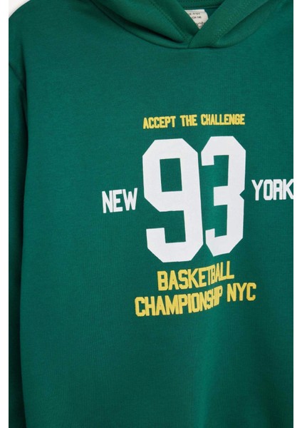 Erkek Çocuk Kapüşonlu Baskılı Sweatshirt C9805A824WN