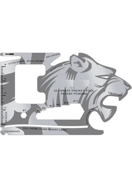 Bfs 18 Fonksiyonlu Cüzdan Içi Aslan Tasarımlı Kart Acil Durum Kiti fiyatları