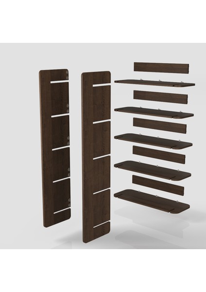 Bolu Kitaplık | 90 cm - 5 Raflı Ceviz Renkli fırsatları