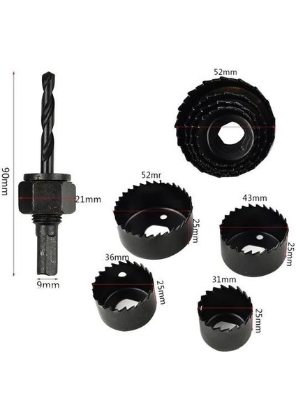 Bfs 6 Parça Demir Ahşap Alçıpan Delme Buat Açma Seti indirimleri