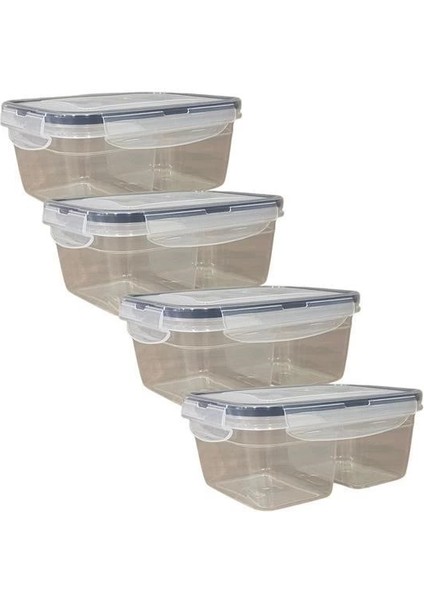 Bfs 2 Bölmeli 0,45+0,45 Litre Kilitli Kapaklı Erzak Saklama Kabı LC-524