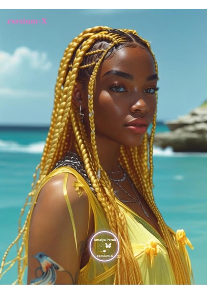 Afrika Örgüsü ve Rasta Için Sentetik Saç 100 GR Limon Sarısı #YELLOW2