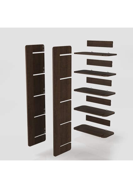 Bolu Kitaplık | 70 cm - 5 Raflı Ceviz Renkli fırsatları