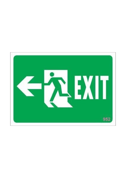 Acil Çıkış Uyarı Levhası 17,5X25 KOD:952
