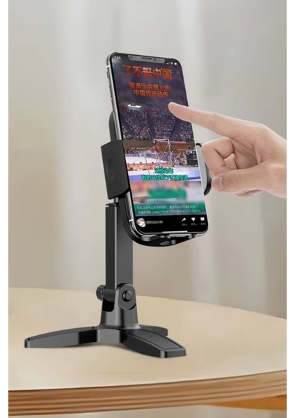 Bfs Masaüstü Telefon Standı 360 Derece Dönebilen Başlıklı Ayaklı Telefon Tripodu