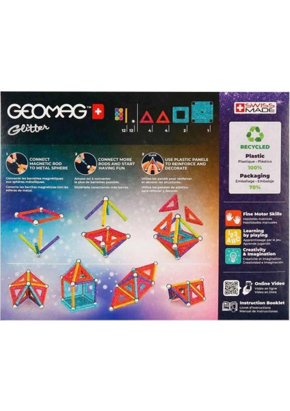 Bfs 0535 Geomag Glitter Manyetik Zeka Oyunu 35 Parça