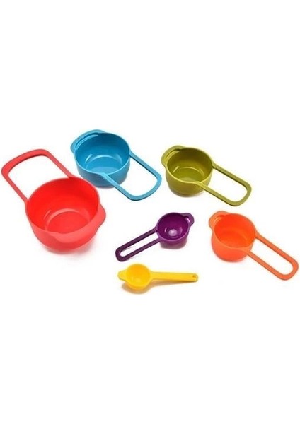 Bfs Pratik Ölçü Kaşığı Kabı 5li Şeker Baharat Sıvı Ölçer Aparat