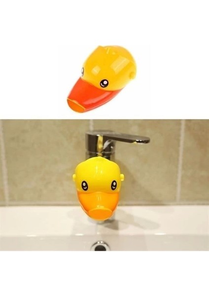 Bfs Çocuklar Için Eğitici ve Güvenli Musluk Uzatıcı Genişletici Başlık Aparatı Ördek Figürlü modelleri