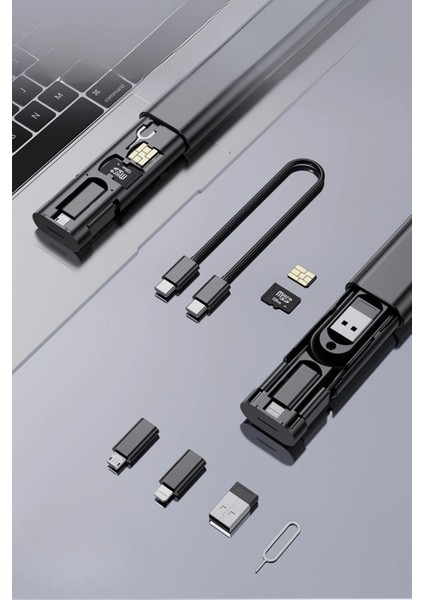 Bfs Cep Tipi 60W Bas Aç Type-C,iphone Şarj,micro USB Hızlı Şarj Data Kablo Seti