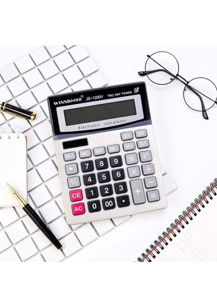 Bfs 12 Haneli Geniş LCD Ekran, Pilli Büyük Düğmeli Hesap Makinesi fırsatları