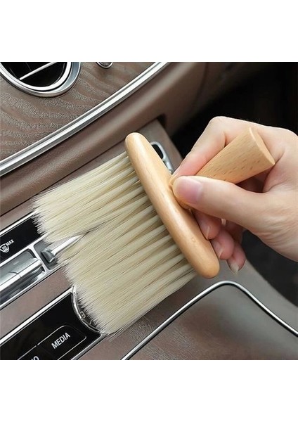 Bfs Araba Için Ahşap Saplı Yumuşak Kıl Fırça Detaylı Toz Alma Temizleme Fırçası fırsatları