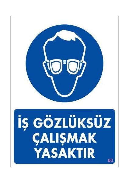 Iş Koruyucu Takınız Uyarı Levhası 25X35 Kod:3