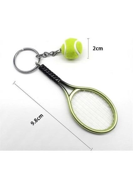 Bfs Gerçekçi Tenis Raketi Tasarımlı Şık Anahtarlık Kolye Çanta Süsü Tennis Keychain fırsatları