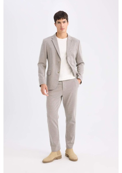 Gabardin Pantolon Tailored Regular Fit Normal Kesim Cepli Düz Paça A8102AX24AU