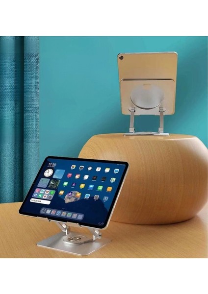 Bfs 360 Derece Dönebilen Yükseltilmiş Masaüstü Ayarlanabilir Metal Tablet Standı