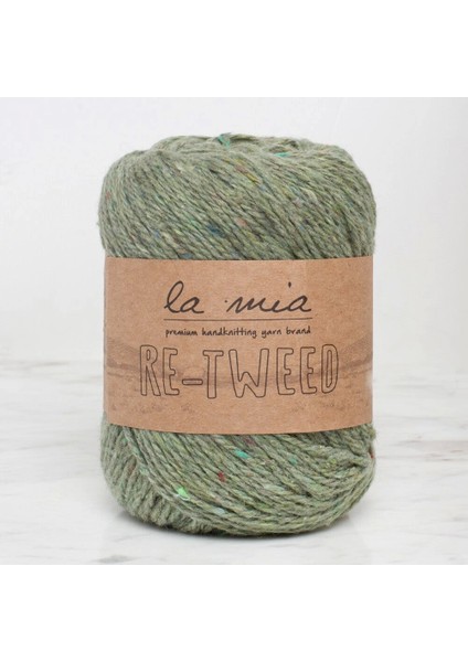Re-Tweed Yeşil Melanj El Örgü Ipi - L173 - 34415