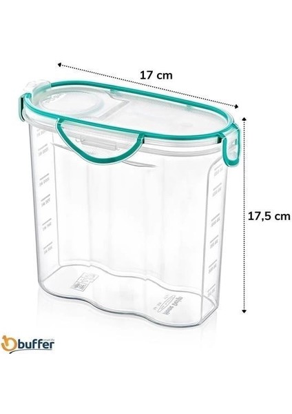 Bfs Kilitli Kapaklı Contalı Hava,su Sıvı Geçirmez 1,7 Litre Erzak Saklama KABI-SA585 fırsatları