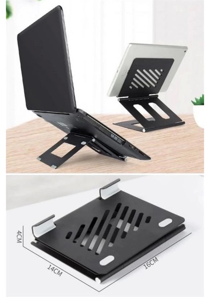 Bfs Ayarlanabilir Metal Dizüstü Destek Tabanı Katlanabilir Taşınabilir Laptop Sehpası Standı